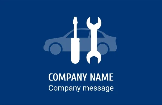 Car repair shop business card template