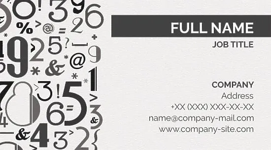 Cashier's business card template