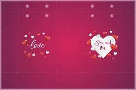 Paper bag template for Valentine's Day