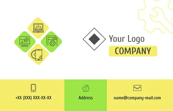 Service center business card template