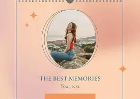 Calendar template with personal photos