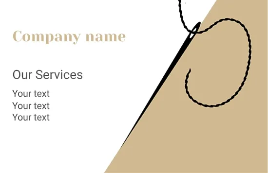 Tailor's business card template