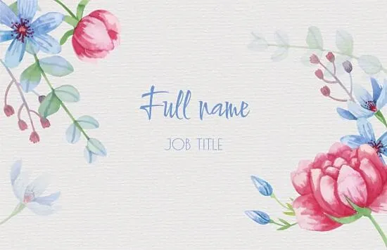 Florist's business card template 
