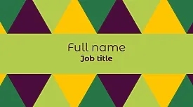 Abstract business card template with triangles