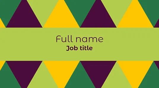 Abstract business card template with triangles