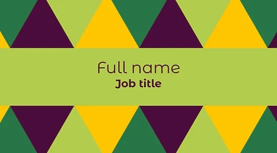 Abstract business card template with triangles