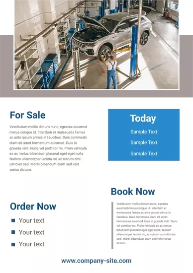 Car service leaflet template