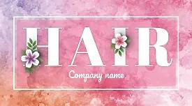 Hairdresser's business card template