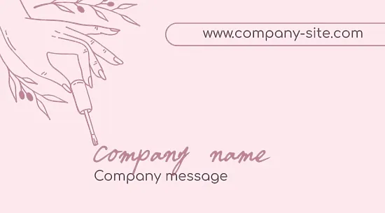 Manicure master's business card template