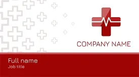 Cardiology Center business card template