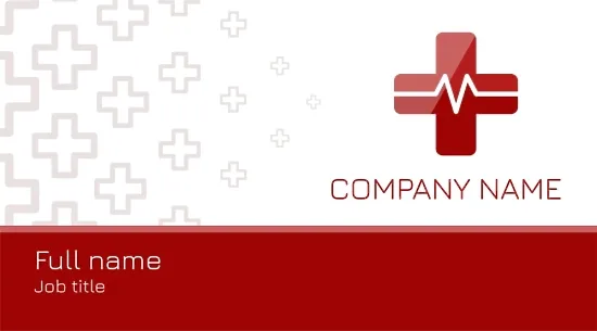 Cardiology Center business card template