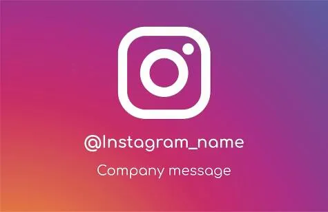 Instagram business card template