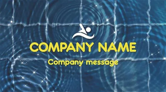 Swimming coach's business card template  