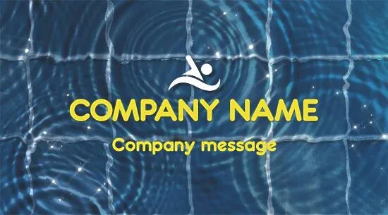 Swimming coach's business card template  