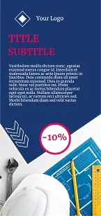 Construction company flyer template