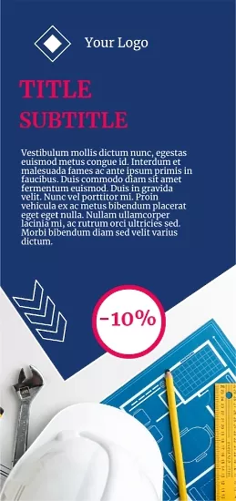 Construction company flyer template