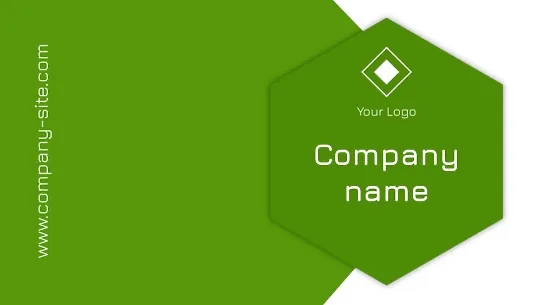 Abstract business card template with hexagon