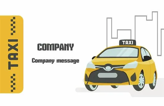 Taxi service business card template