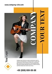 Guitar School Poster Template