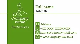 Massage therapist business card template