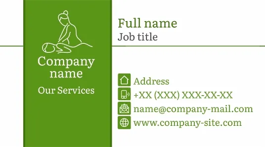 Massage therapist business card template