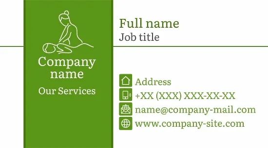 Massage therapist business card template
