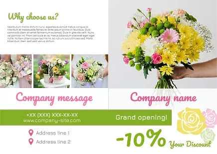 Flower Shop Booklet Template