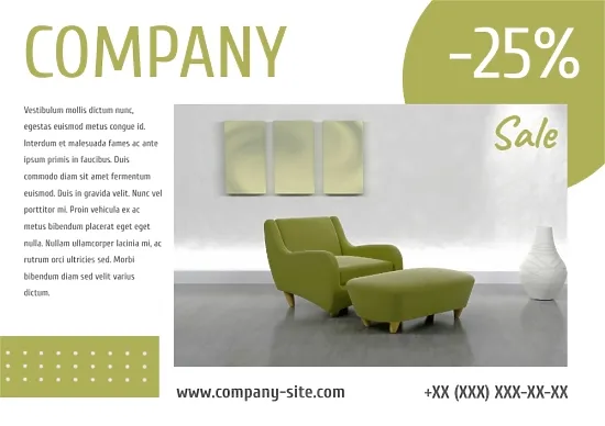 Furniture salon poster template