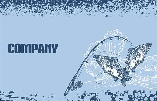 Fishing club business card template