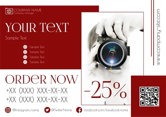 Photographer's poster template
