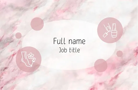 Manicure and pedicure master's business card template