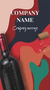 Business card template for a wine store