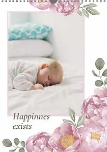 Calendar template with baby photo