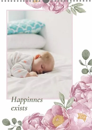 Calendar template with baby photo
