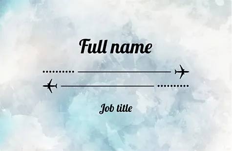 Airline business card template