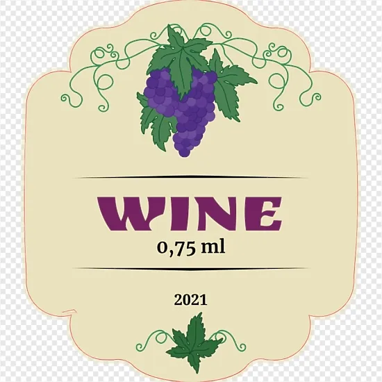 Wine Bottle Label template