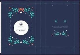Christmas package template with logo