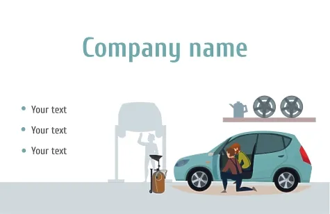 Service station business card template