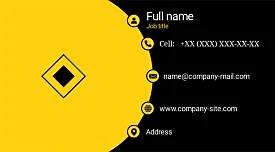 Template of a strict abstract business card