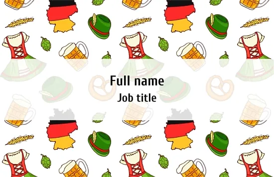 German Language Tutor Business Card template