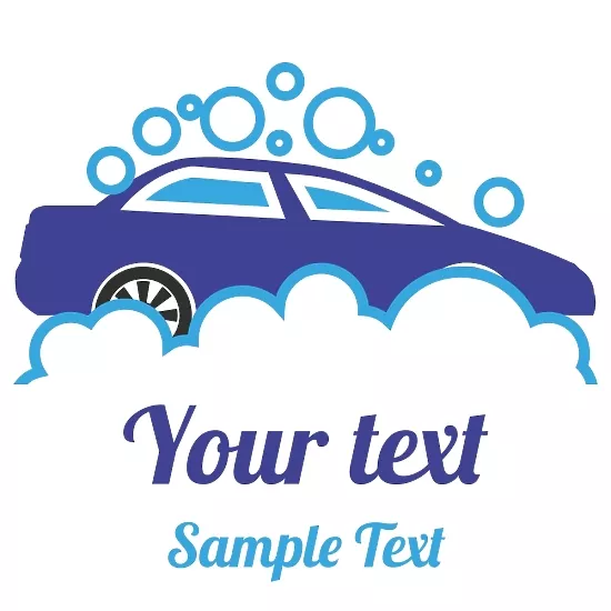 Car wash sticker template
