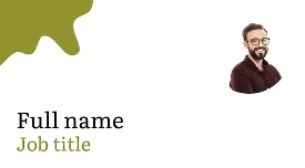 Business card template with a personal photo