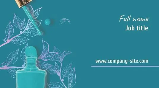 The template of the designer business card of the manicure master