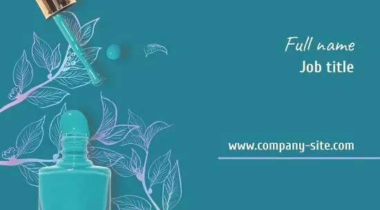 The template of the designer business card of the manicure master