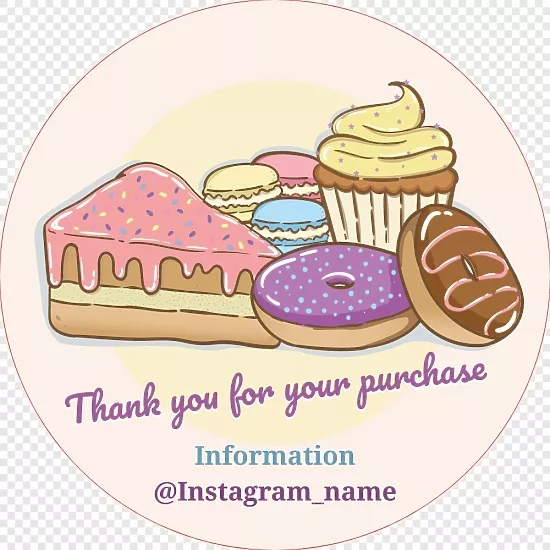 Confectionery Sticker Template