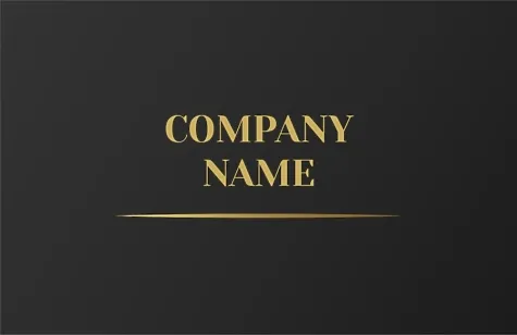 Euro business card template with gold abstraction