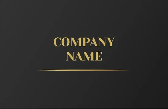 Euro business card template with gold abstraction