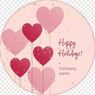 Valentine's Day Sticker Template