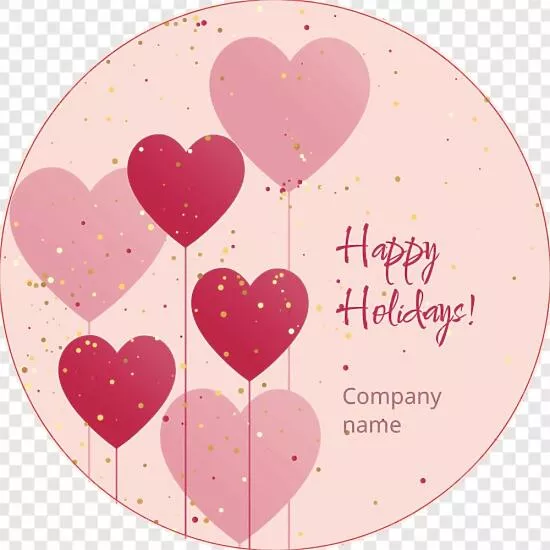 Valentine's Day Sticker Template