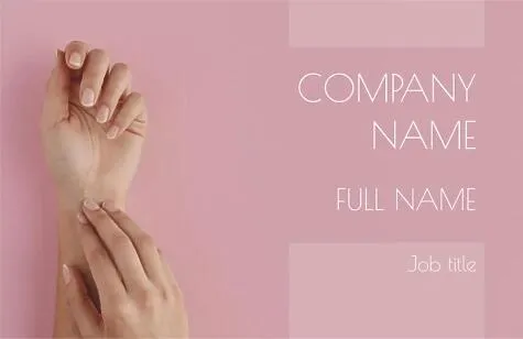 Euro business card template of a manicure master